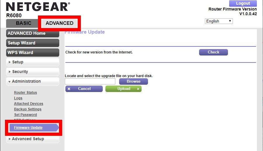 Updating router firmware